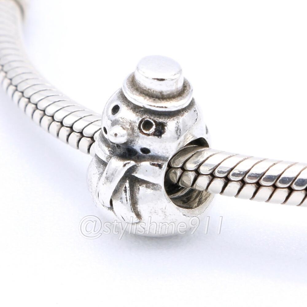 Authentic PANDORA Retired Snowman Charm - 790374